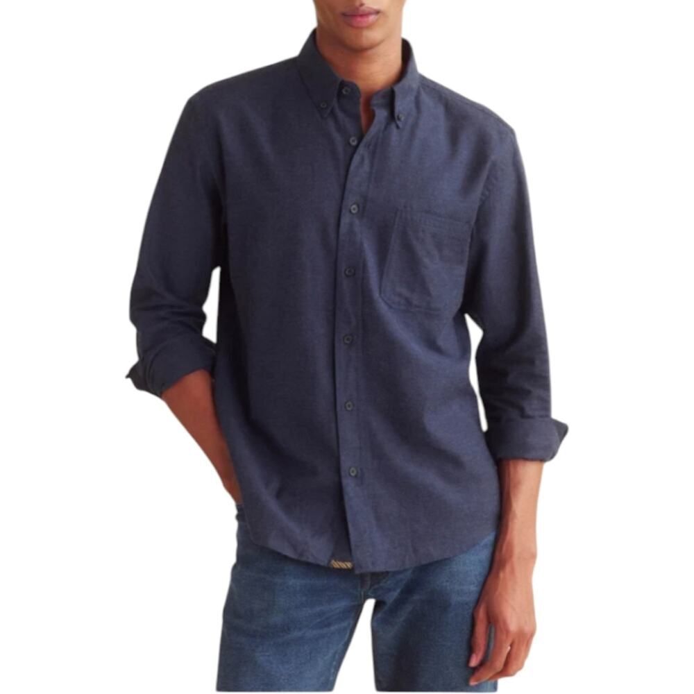 Billy Reid Tuscumbia Dress Shirt Pocket Long Sleeves Standard Size Medium